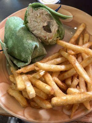 Chicken Salad Wrap and their fantastic French fries !