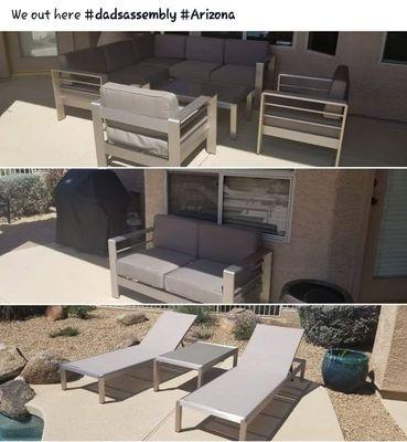 A Patio set assembled by my team in Arizona