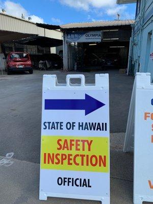 They do SEFETY INSPECTION!! It is located in KAKAAKO.  Very convenient location. It's awesome!!