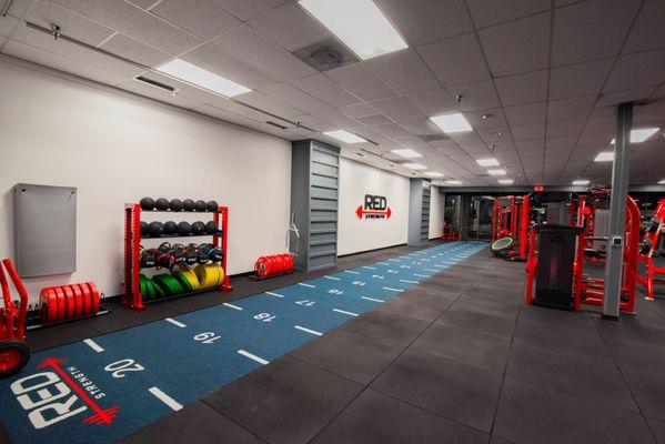 Turf for all your floor exercises, sprints, and sled pulls/pushes