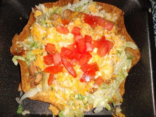 Delicious chicken taco salad!