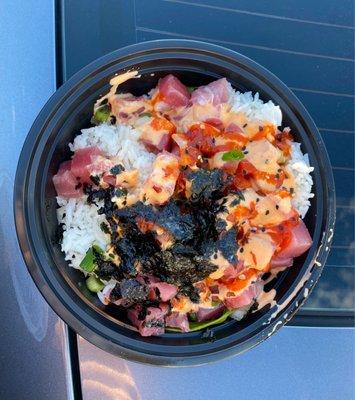 Spicy poke bowl was amazing and will get it again!