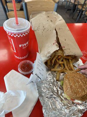 Went simple with a Little Cheeseburger Little Fries and sweet tea