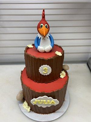 Woody woodpecker cake