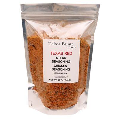 Jake's Famous Tolosa Pointe Food Texas Red Steak Seasoning, Chicken Seasoning 12 Oz