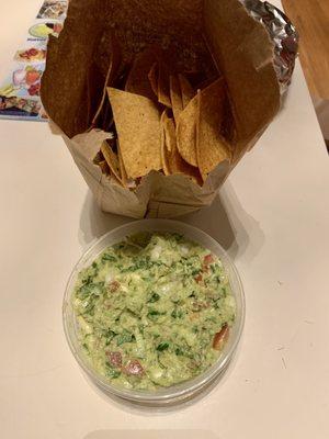 Guacamole and chips