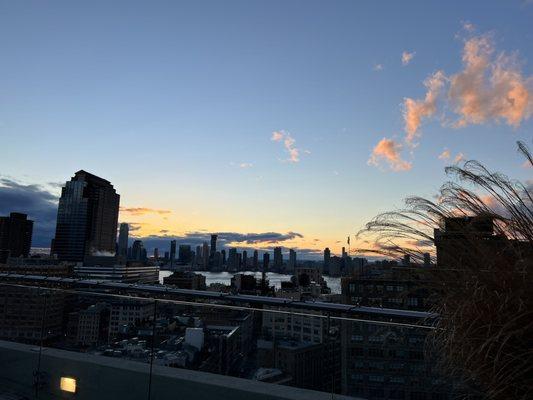 View of the skyline sunset