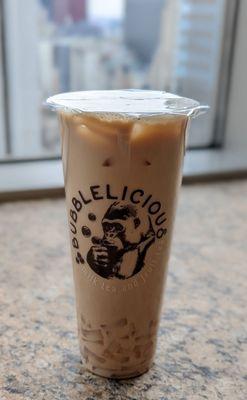 Classic milk tea with coconut boba