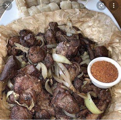 Congolese goat barbecue