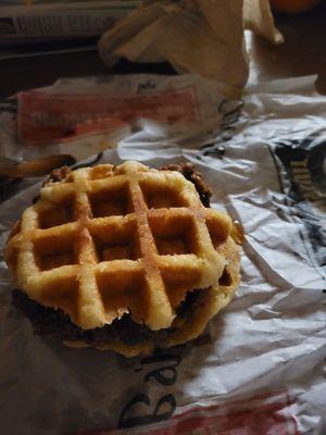 New waffle chicken sandwich