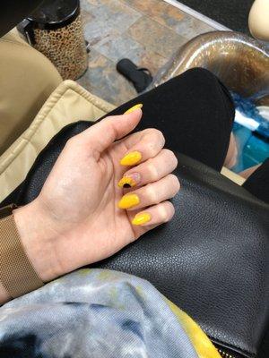 Sunflower nails, summer nails