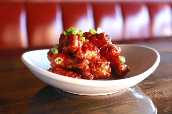 Bourbon Butter BBQ Wings.