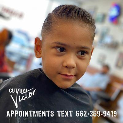 Cut by Victor text for appointment 562/359-9419