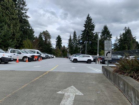 Upper parking lot at City Hall, Thursday 21 March 2024.