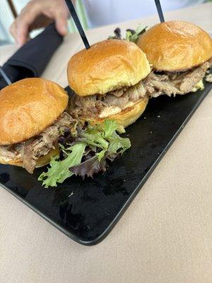 Get these sliders!! Duck confit...whew so flavorful and tender with a delicious sauce that did not overwhelm the duck.