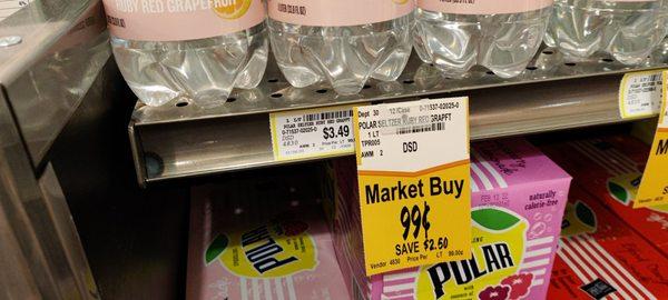 $3.49 off sale for a bottle of Seltzer water. LOL