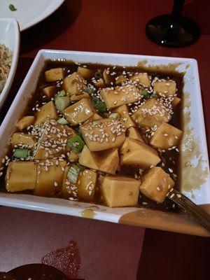 Sesame Tofu- pleasantly savory but they use silken tofu so this dish hits on flavor but misses on texture.