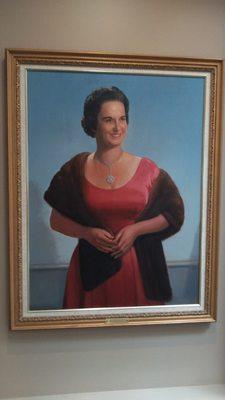 This is a portrait of Helen Hall, after whom the library is named.