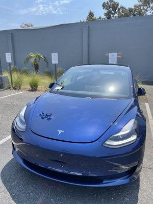 My new baby deep blue Model 3 Tesla