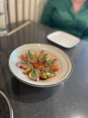 Yellowtail in cold tastings