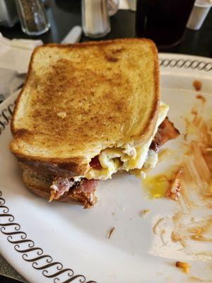 Bacon. Egg and cheese melt