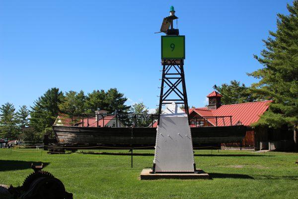 The historic lighttower #9 from Lake Champlain