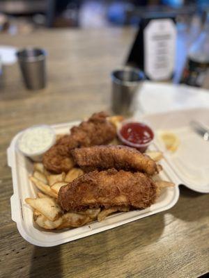 Large fish and chips