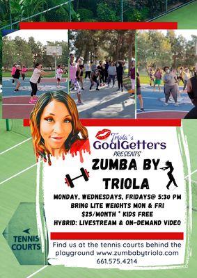 Starting March 15th: Spring Zumba at Domenic Massari Park in the Tennis Courts