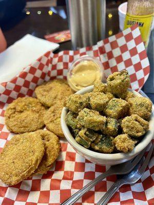 Fried Green Tomatoes and Fried Okra