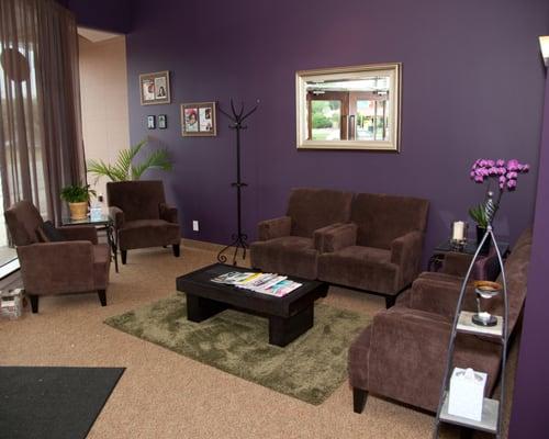 Comfortable lobby where you can sit and relax before your appointment