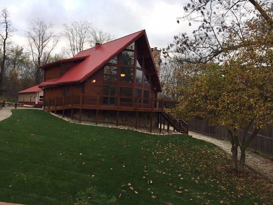 We helped this customer reduce Heat, Glare, and UV Rays in their A-Frame home with a wall of windows.