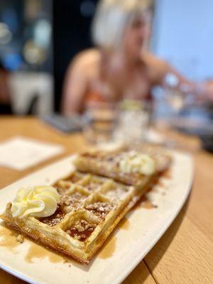 Salted caramel waffle