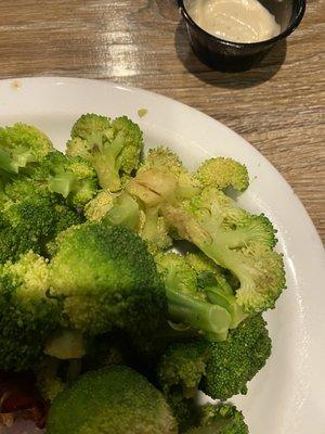 Browned broccoli