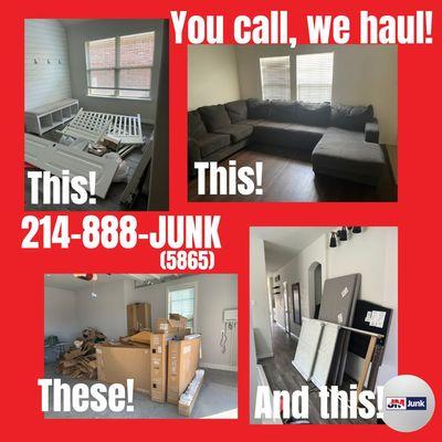 Call JM Junk Removers to  haul all your junk away. Visit us at www.jmjunkremovers.com today to see what we can do for you.  214-888-JUNK