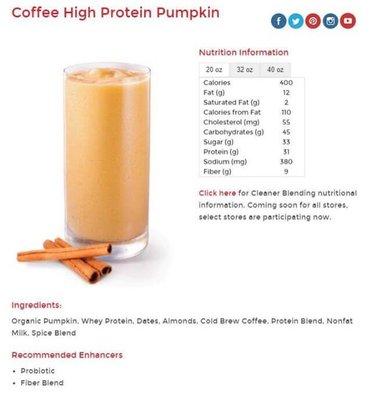 Pumpkin Smoothie - September 2018