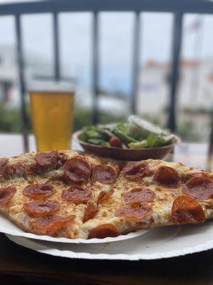 Lunch combo w/ a beer + extra Pepp slice