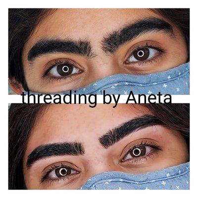 Eyebrows threading by Aneta