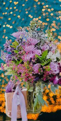 Steal the Show - I picked the asters because the Greeks thought they were the tears of Astrea that fell to earth after Zeus caused a flood.