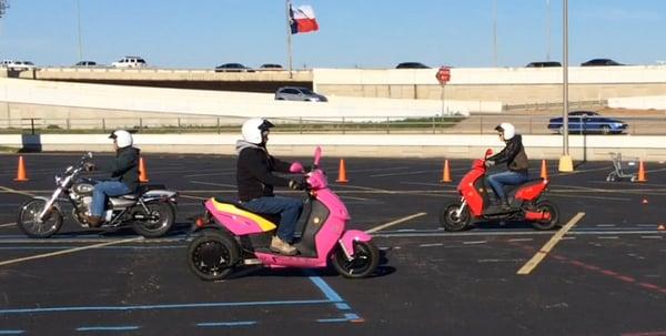 Basic Rider Course at Anderson Square. Get your motorcycle license in Austin, Texas.