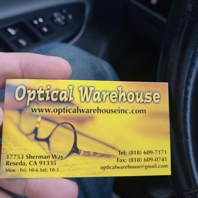 Great customer service by Marina at optical warehouse. She helped my mother who is a senior. She went above and beyond.