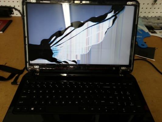 hp lcd screen broken