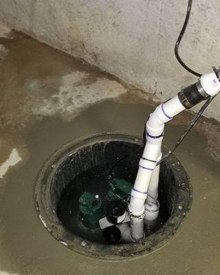 Sump pump with secondary battery back-up pump