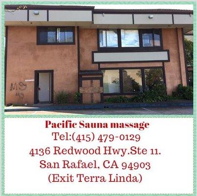 Pacific Sauna
 Open, 9:00 am - 10:00 pm
 
  Tel:(415) 479-0129
 Address:4136 Redwood Hwy.Ste 11.San Rafael, CA 94903(Exit Terra Linda)