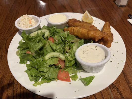 Fish & Chips with salad not chips