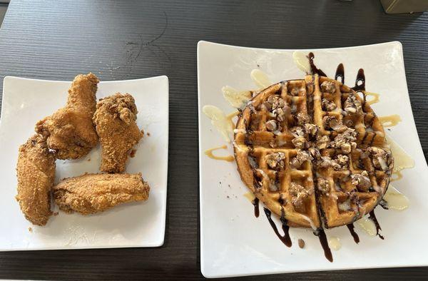 Snickers Waffles and Chicken