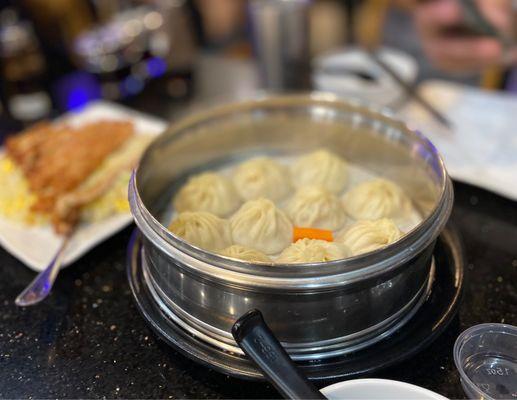 Crab Roe and Pork Xiao Long Bao, very good!