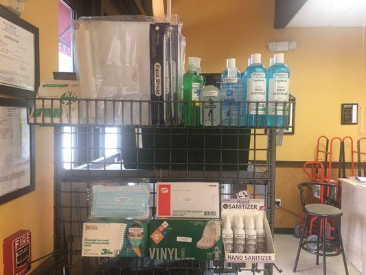 Masks, Shields, Sanitizers, Disinfectant and Gloves for Sale