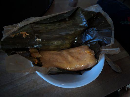 Chicken chipotle tamale, steamed