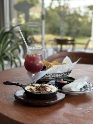 Queso Fundido and Sangría