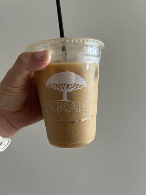 Pistachio iced latte